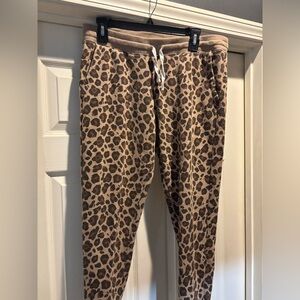 Amazon Essentials Tan and Brown Animal Print Top